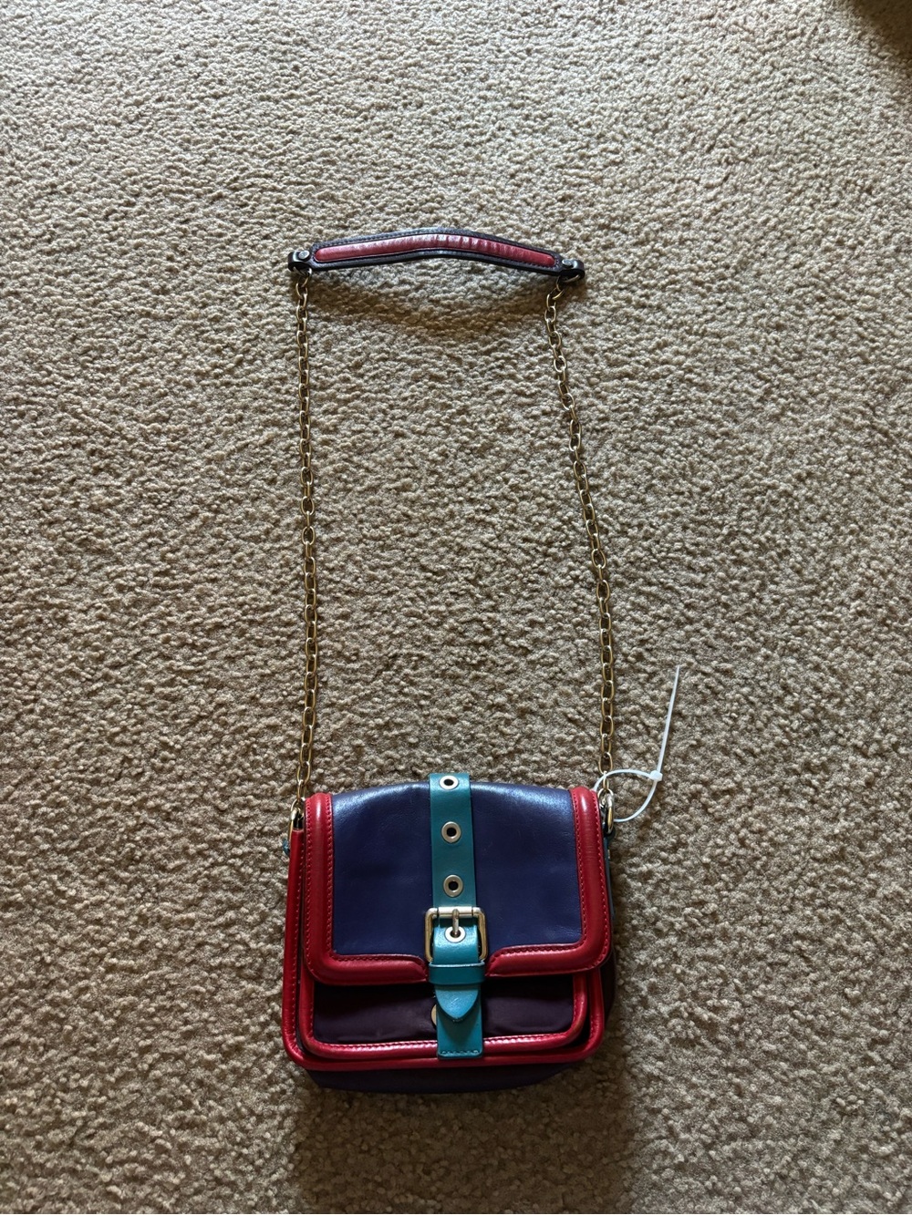 MISSONI Colorful Chain Crossbody Bag Multicolor Leather